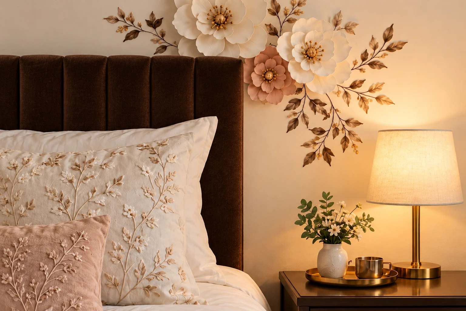 bedroom wall flowers