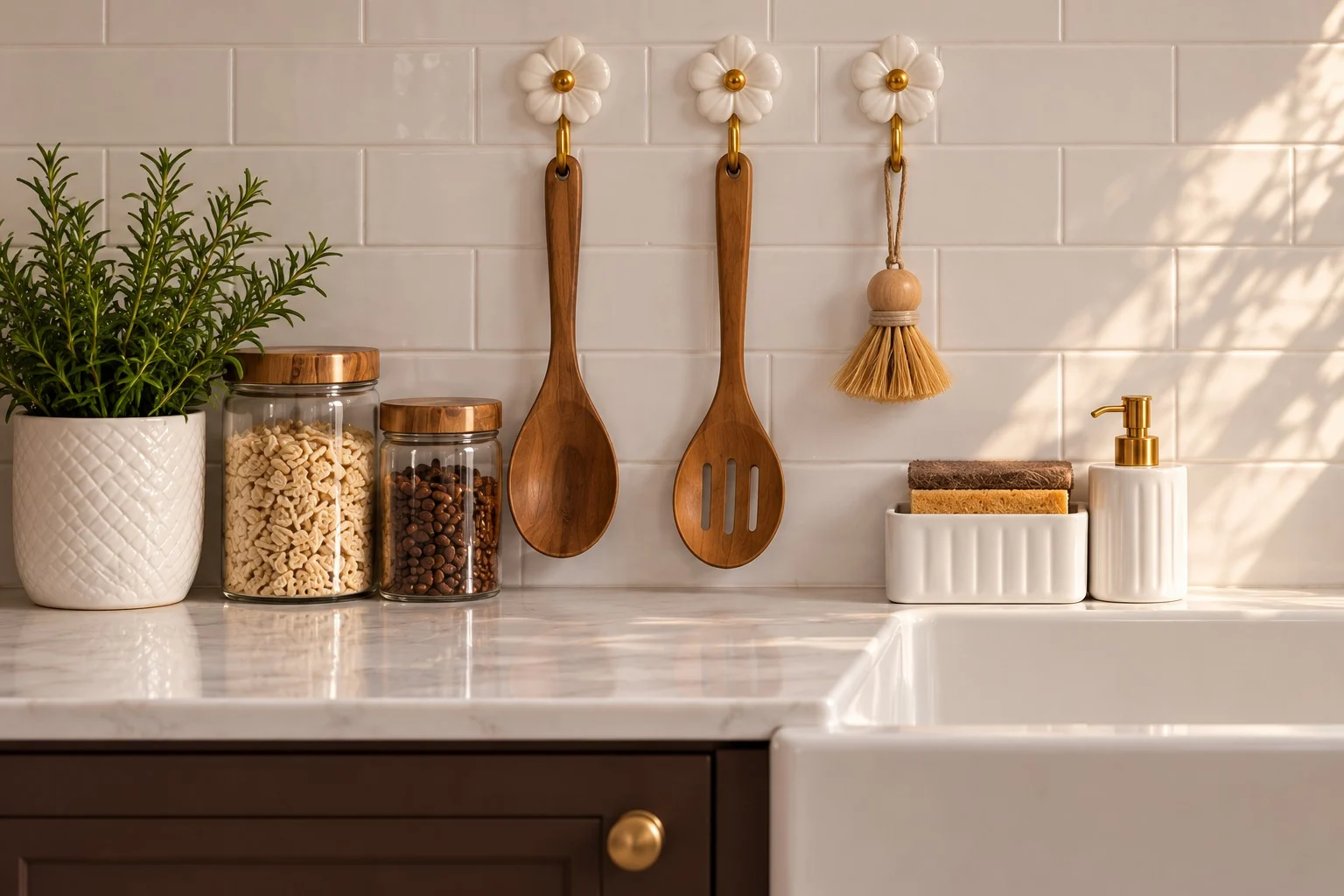 kitchen hooks & jars